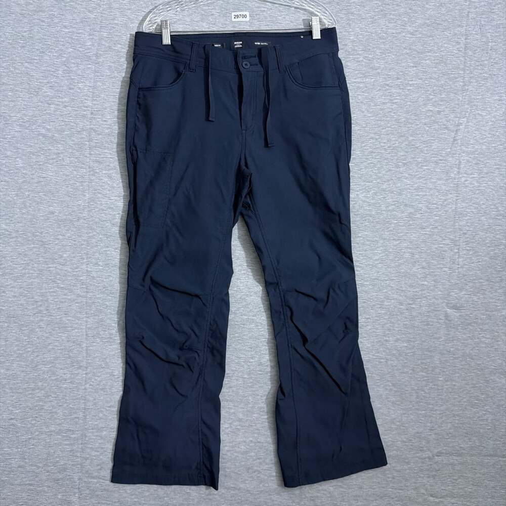 PrAna Women's Petite 14 Short Navy Blue Halle Bootcut  Stretch Hiking Pants